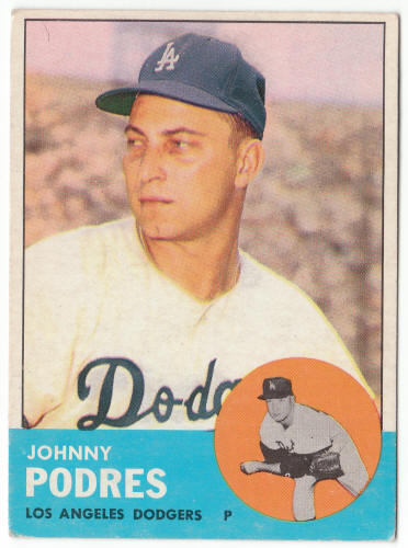1963 Topps Baseball #150 Johnny Podres