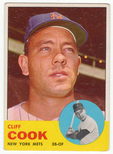 1963 Topps Cliff Cook #566 front