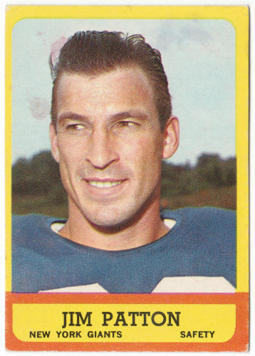 1963 Topps Football #58 Jim Patton
