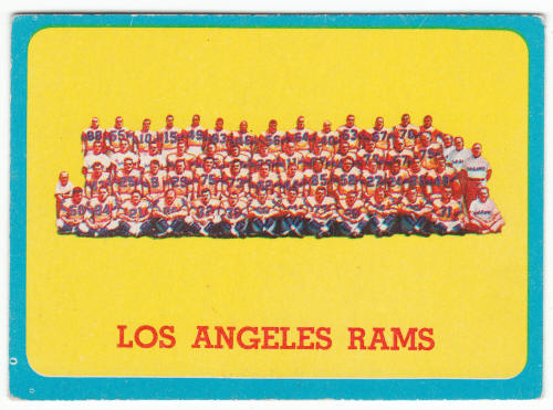 1963 Topps Los Angeles Rams Team Card