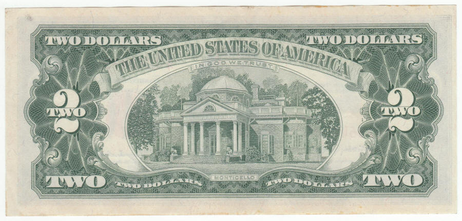 1963 US Jefferson Two Dollar Bill