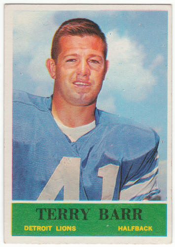 1964 Philadelphia Gum Football #57 Terry Barr