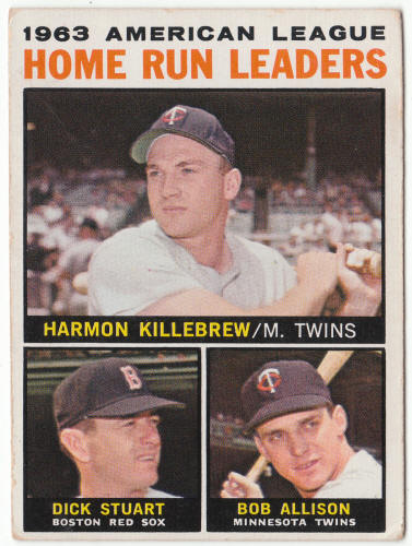 1964 Topps #10 AL Home Run Leaders Harmon Killebrew front