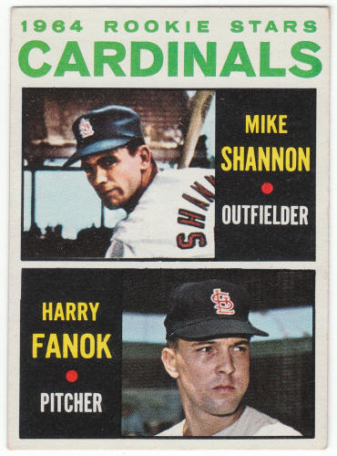 1964 Topps Mike Shannon Rookie Card Harry Fanok #262