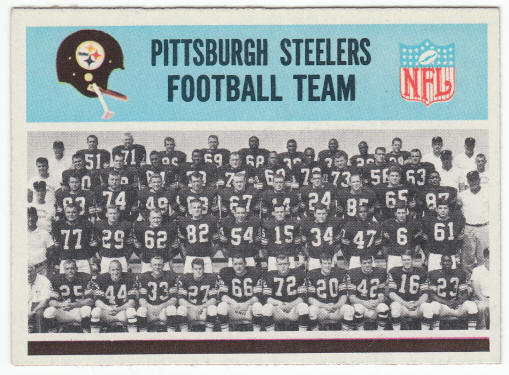 1966 Philadelphia Pittsburgh Steelers Team Card #144 front