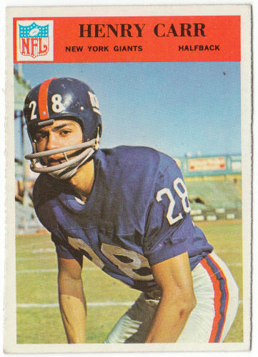 1966 Philadelphia Gum Football #120 Henry Carr Rookie Card