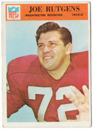 1966 Philadelphia Gum Football #190 Joe Rutgens