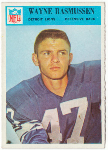 1966 Philadelphia Gum Football #74 Wayne Rasmussen Rookie Card