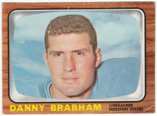 1966 Topps Football #50 Danny Brabham Rookie Card