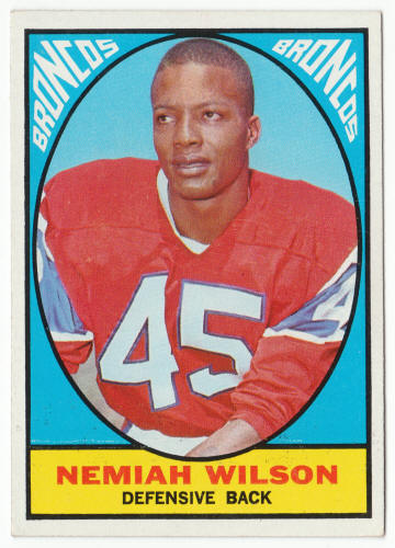 1967 Topps Football #30 Nemiah Wilson Rookie Card