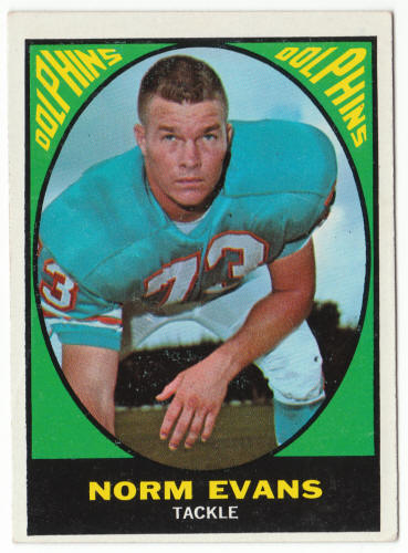1967 Topps #85 Norm Evans front