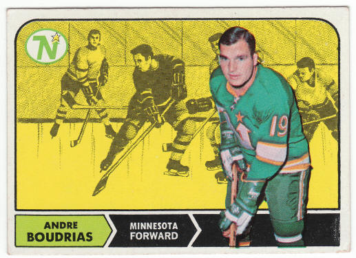 1968-69 Topps Hockey #53 Andre Boudrias Rookie Card