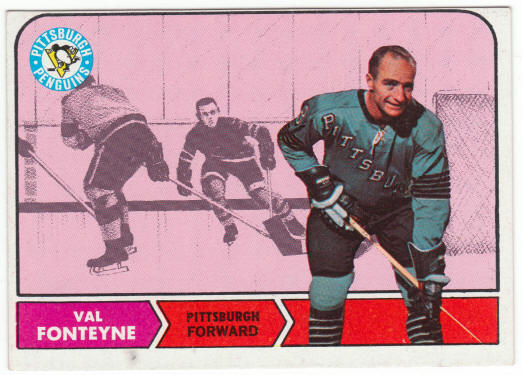 1968-69 Topps Hockey #109 Val Fonteyne