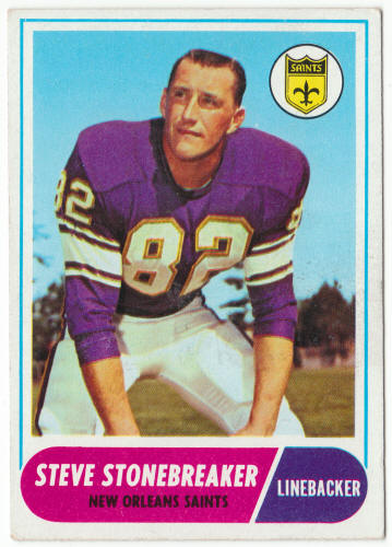 1968 Topps Football #108 Steve Stonebreaker Rookie Card