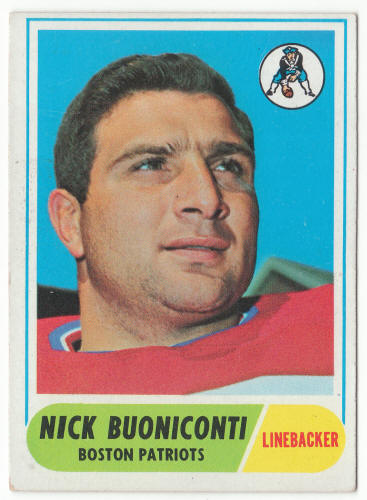 1968 Topps Football #124 Nick Buoniconti front