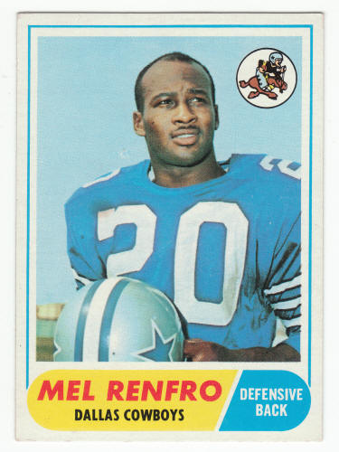 1968 Topps 129 Mel Renfro Football Card front