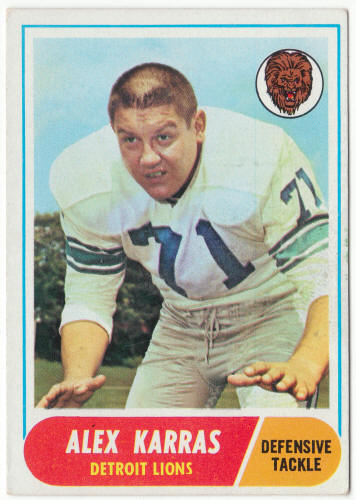 1968 Topps Football #130 Alex Karras