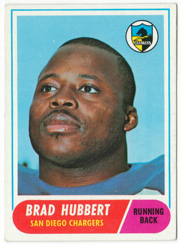 1968 Topps Football #141 Brad Hubbert Rookie Card