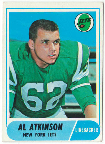 1968 Topps Football #195 Al Atkinson Rookie Card