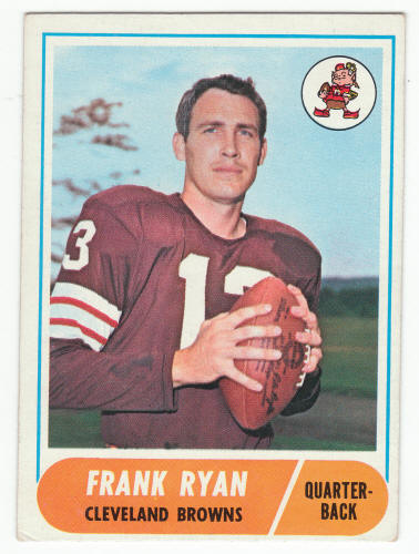 1968 Topps 215 Frank Ryan Football Card front