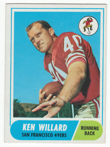 1968 Topps 34 Ken Willard Football Card front
