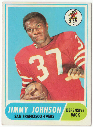 1968 Topps Football 61 Jimmy Johnson front
