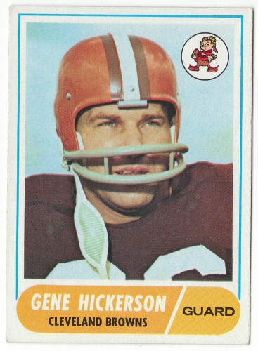 1968 Topps Football 76 Gene Hickerson front