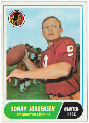 1968 Topps Football 88 Sonny Jurgensen