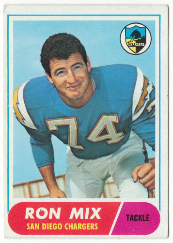 1968 Topps Football 89 Ron Mix front