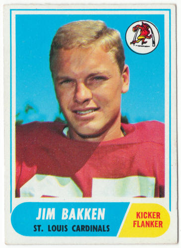 1968 Topps Football #8 Jim Bakken