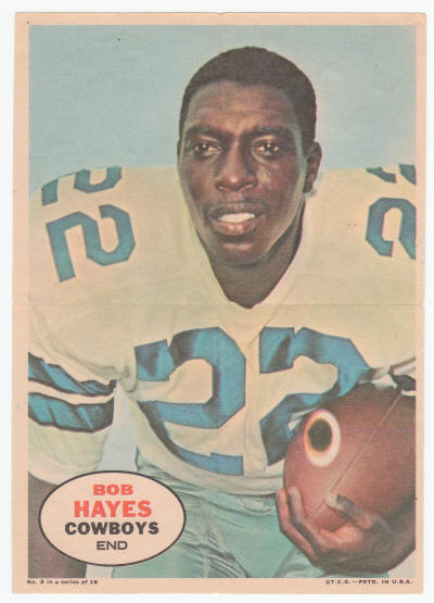 1968 Topps Bob Hayes Insert Poster #3