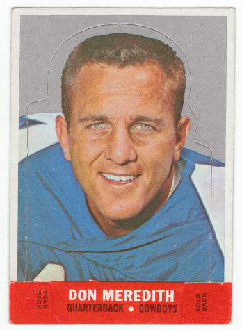 1968 Topps Don Meredith Insert Stand Up 16