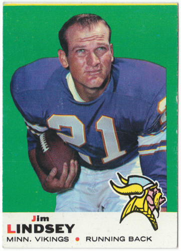 1969 Topps Football #13 Jim Lindsey Rookie Card