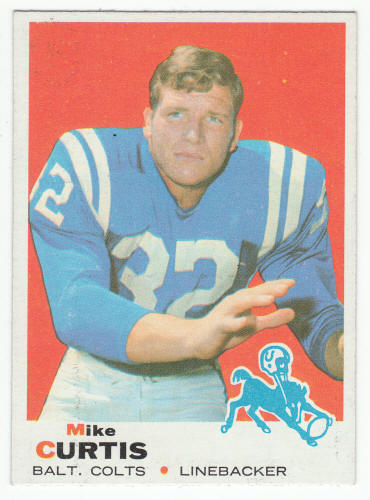 1969 Topps 229 Mike Curtis Rookie Card front