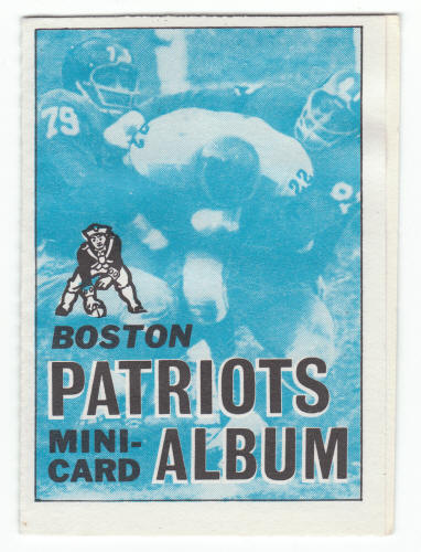 1969 Topps Boston Patriots 4-in-1 Mini-Card Album #17 front