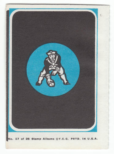 1969 Topps Boston Patriots 4-in-1 Mini-Card Album #17 back