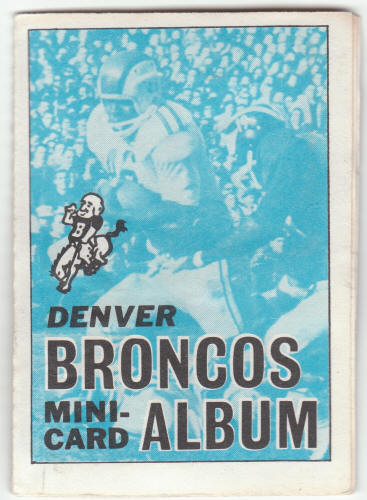 1969 Topps Denver Broncos 4-in-1 Mini-Card Album #20
