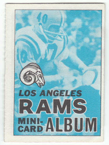 1969 Topps Los Angeles Rams 4-in-1 Mini-Card Album #8 front