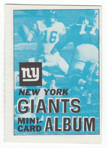 1969 Topps New York Giants 4-in-1 Mini-Card Album #11 front