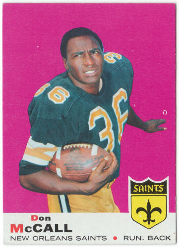 1969 Topps Football #83 Don McCall Rookie Card