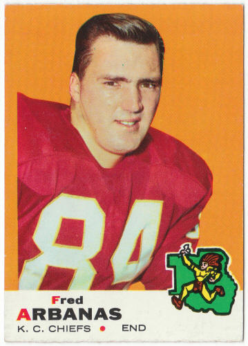 1969 Topps Football #89 Fed Arbanas