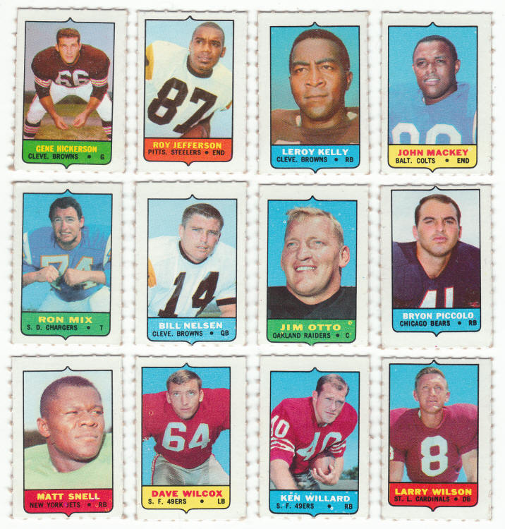 1969 Topps Football 4 In 1 Card Singles