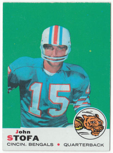 1969 Topps Football #48 John Stofa rookie card
