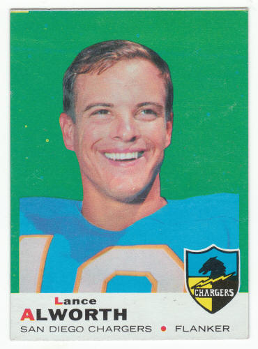 1969 Topps Lance Alworth #69 Card Front