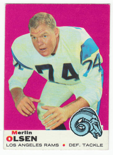 1969 Topps Football #34 Merlin Olsen front