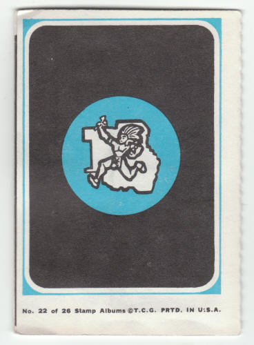 1969 Topps Kansas City Chiefs 4-in-1 Mini-Card Album #22 back