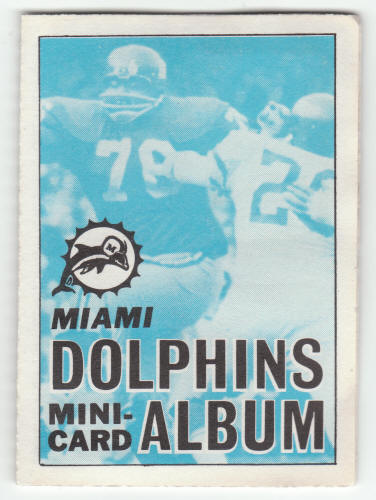 1969 Topps Miami Dolphins 4-in-1 Mini-Card Album #23