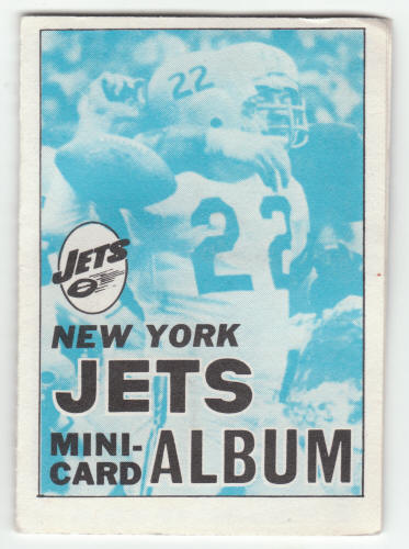 1969 Topps New York Jets 4-in-1 Mini-Card Album #24