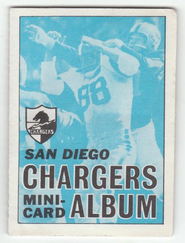 1969 Topps San Diego Chargers 4-in-1 Mini-Card Album #26