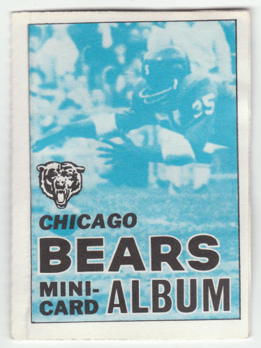 1969 Topps Chicago Bears 4-in-1 Mini-Card Album #3